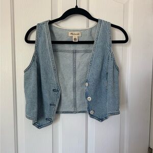 Madewell Light Blue Denim Vest